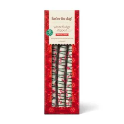Christmas White Fudge Green Drizzle Red Sprinkles Pretzel Rods - 5.25oz/6ct - Favorite Day™