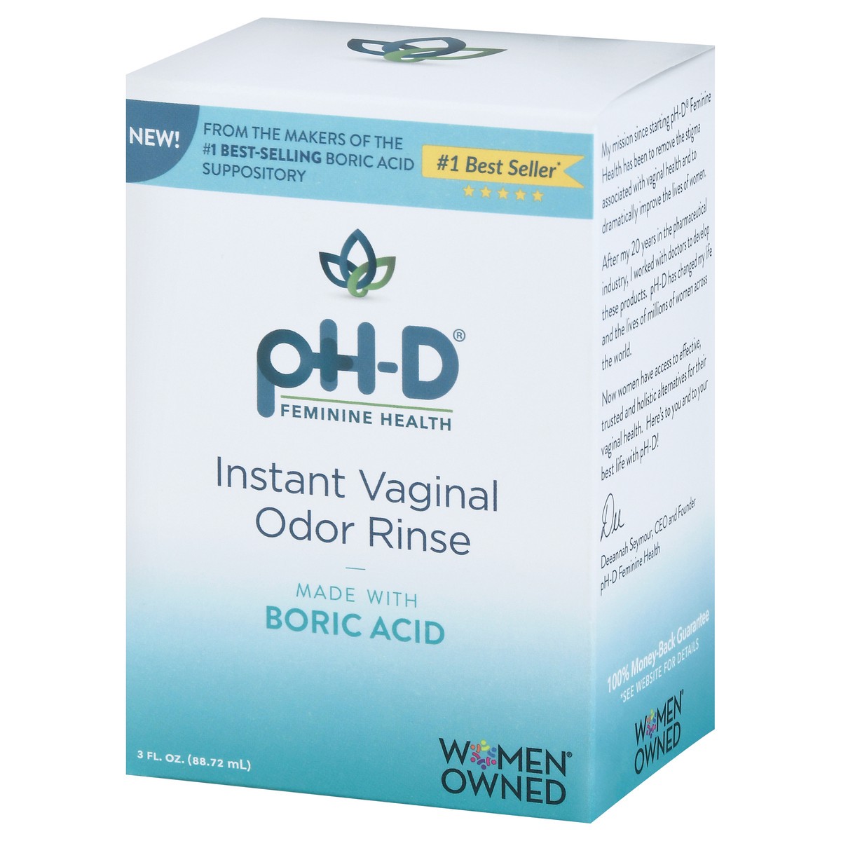 slide 2 of 12, pH-D Instant Vaginal Odor Rinse 3 fl oz Box, 3 fl oz