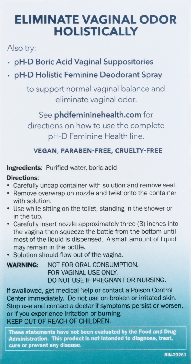 slide 10 of 12, pH-D Instant Vaginal Odor Rinse 3 fl oz Box, 3 fl oz