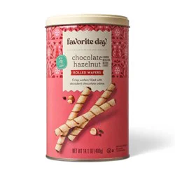 Christmas Chocolate Hazelnut Rolled Wafers - 14.1oz - Favorite Day™