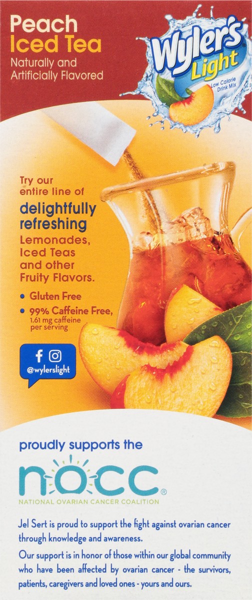 slide 7 of 9, Wyler's Light Low Calorie Peach Iced Tea Drink Mix - 6 ct, 6 ct