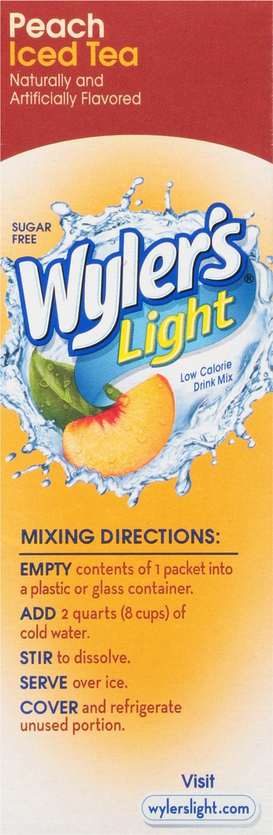 slide 6 of 9, Wyler's Light Low Calorie Peach Iced Tea Drink Mix - 6 ct, 6 ct