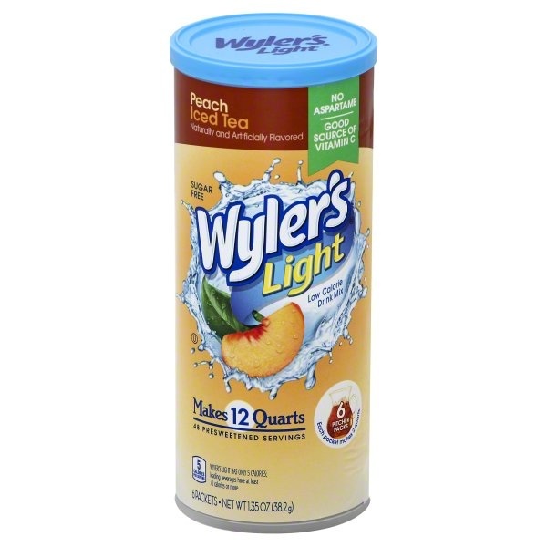Wyler's Light Iced Tea With Peach Drink Mix 6 ct Shipt