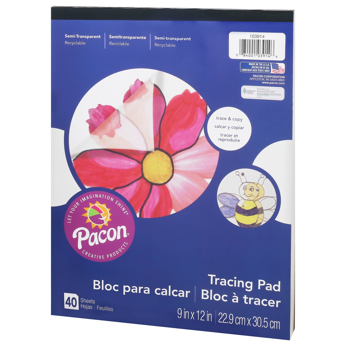 slide 5 of 11, Pacon Art Street Tracing Paper Pad, Translucent, 9" x 12", 1 ct
