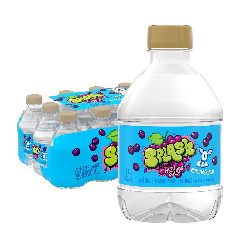 slide 1 of 1, SPLASH Blast Acai Grape Flavored Water - 12pk/8 fl oz Bottles, 12 ct; 8 fl oz