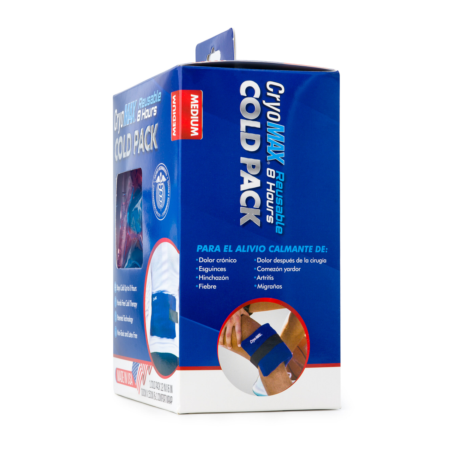 slide 3 of 3, CryoMax Medium Reusable 8 Hours Cold Pack 1 ea, 1 ct