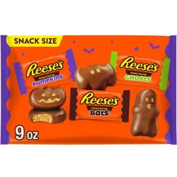Reese's Peanut Butter Milk Chocolate Assorted Shapes Halloween Candy Snack Size - 9oz