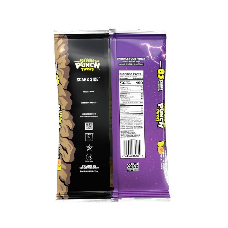 slide 4 of 5, Sour Punch Twists Halloween Bag Candy - 18oz, 18 oz