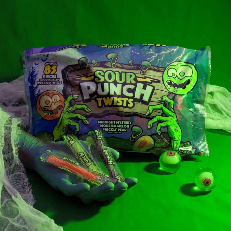 slide 3 of 5, Sour Punch Twists Halloween Bag Candy - 18oz, 18 oz