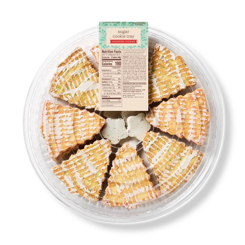 slide 2 of 3, Holiday Christmas Sugar Cookie Tray - 22.5oz - Favorite Day™, 22.5 oz