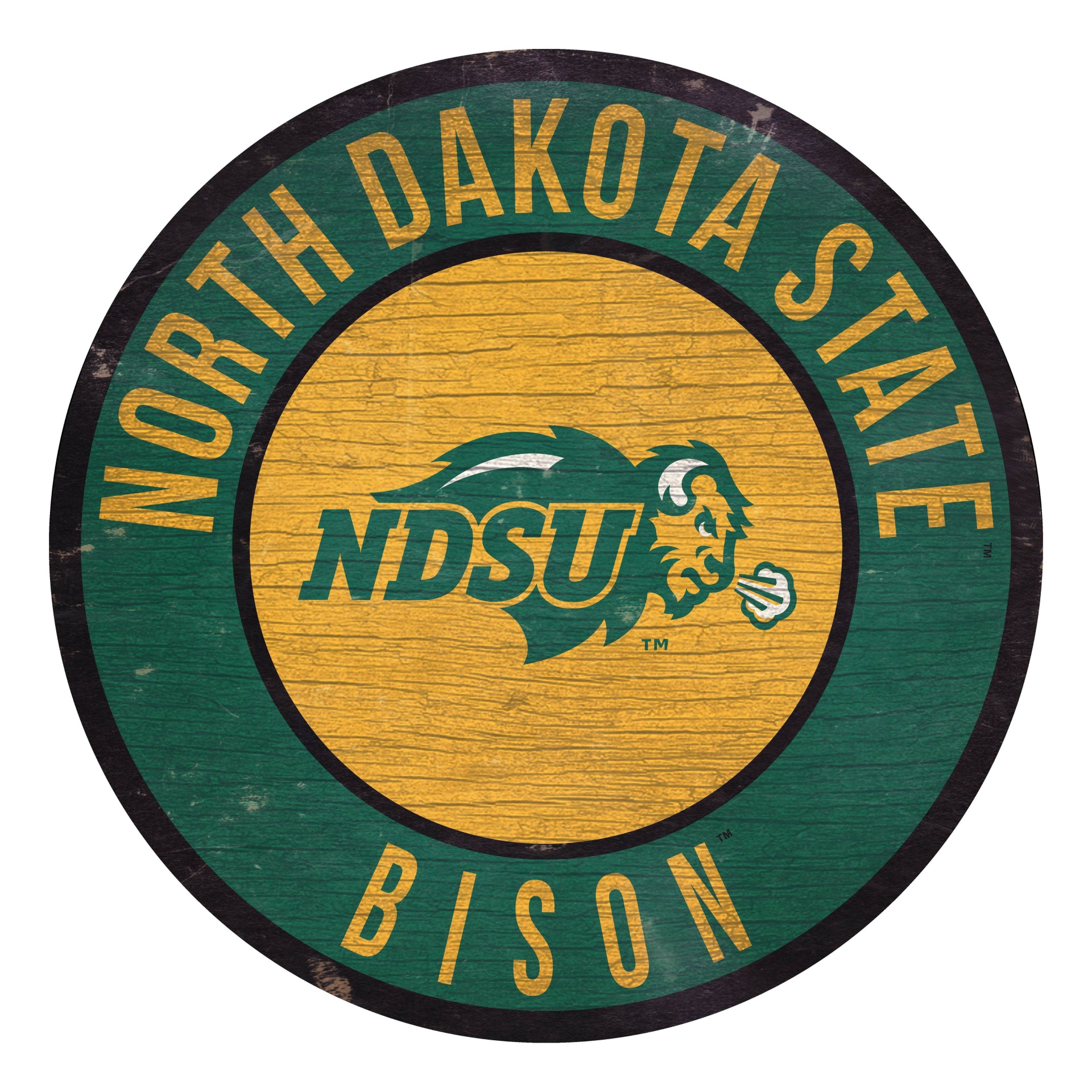 slide 1 of 1, NCAA North Dakota State Bison Circular Sign, 1 ct