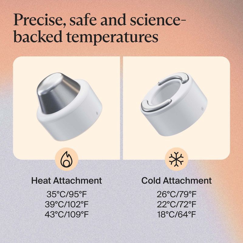 slide 4 of 5, Therabody TheraFace Hot & Cold Rings - White, 1 ct