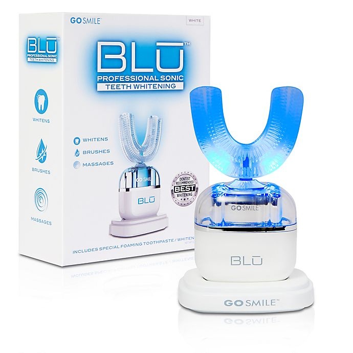 slide 2 of 3, GO SMILE BLU Hands-Free Toothbrush and Whitening Device Set - White, 1 ct