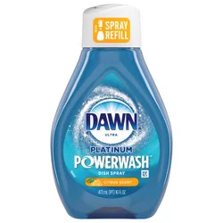 Dawn Platinum Powerwash Dish Spray, Dish Soap, Citrus Scent Refill, 16oz