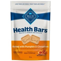 Blue Buffalo Health Bars Natural Pumpkin & Cinnamon Crunchy Biscuits Dog Treats