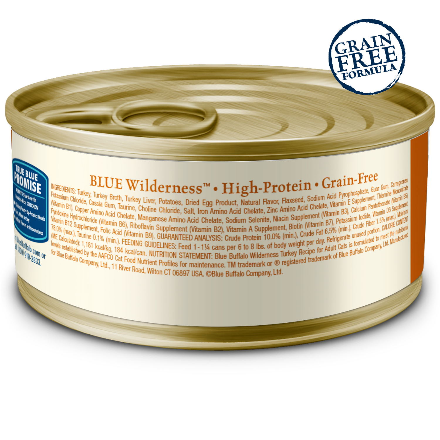 slide 6 of 8, Blue Buffalo 100% Grain Free Turkey Recipe Food for Cats 5.5 oz, 5.5 oz