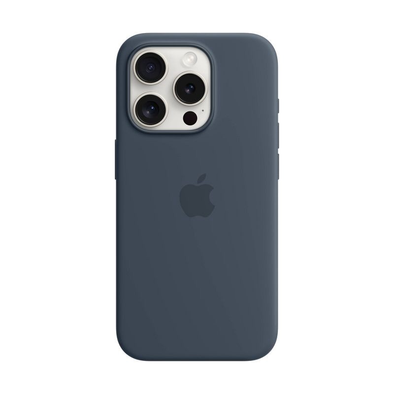 slide 2 of 3, Apple iPhone 15 Pro Silicone Case with MagSafe - Storm Blue, 1 ct