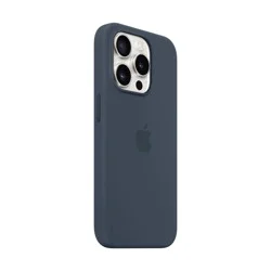 Apple iPhone 15 Pro Silicone Case with MagSafe - Storm Blue