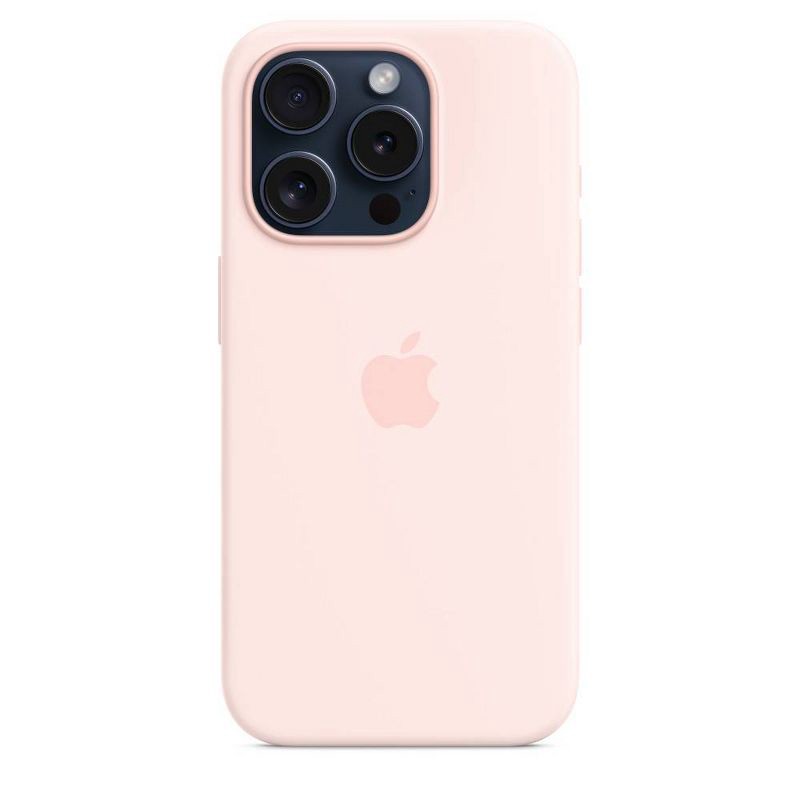 slide 2 of 6, Apple iPhone 15 Pro Silicone Case with MagSafe - Light Pink, 1 ct