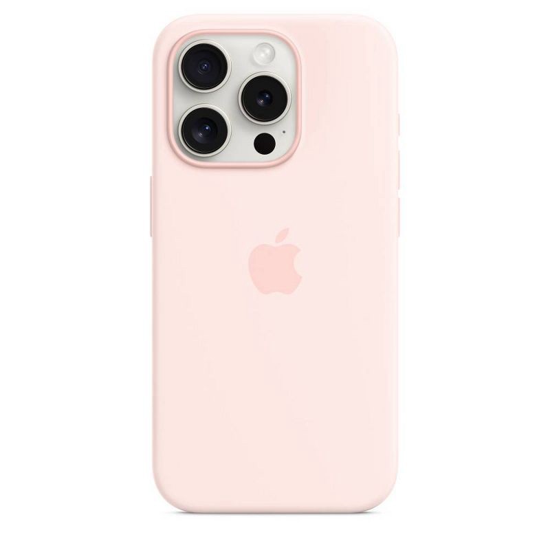 slide 3 of 6, Apple iPhone 15 Pro Silicone Case with MagSafe - Light Pink, 1 ct
