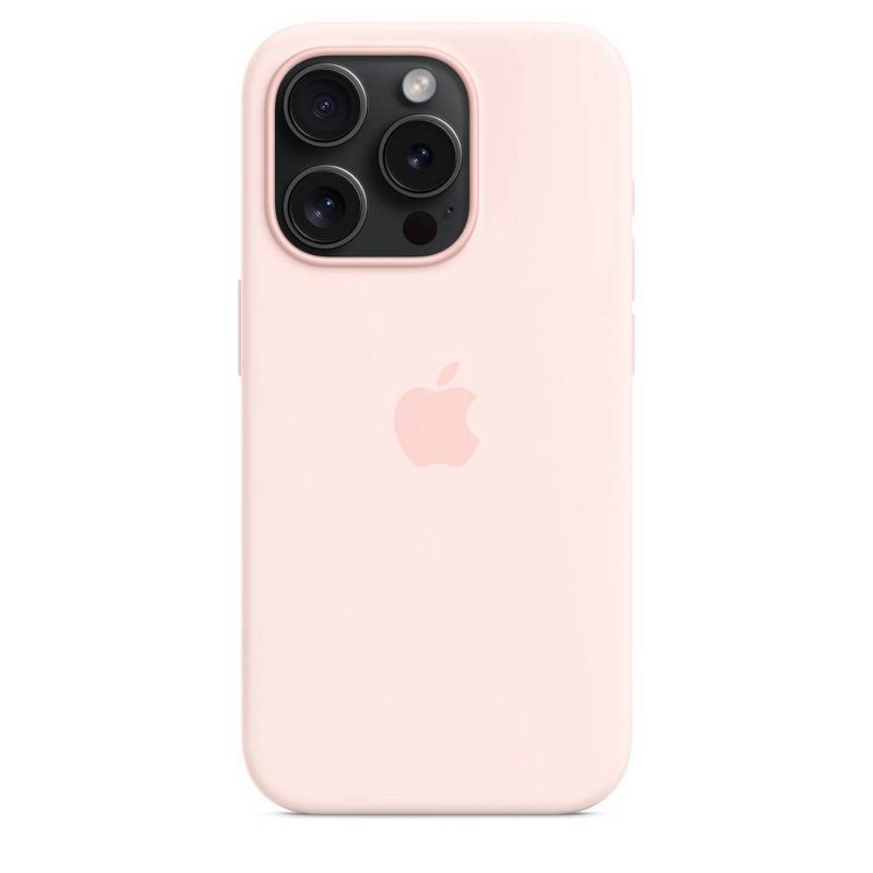 slide 4 of 6, Apple iPhone 15 Pro Silicone Case with MagSafe - Light Pink, 1 ct