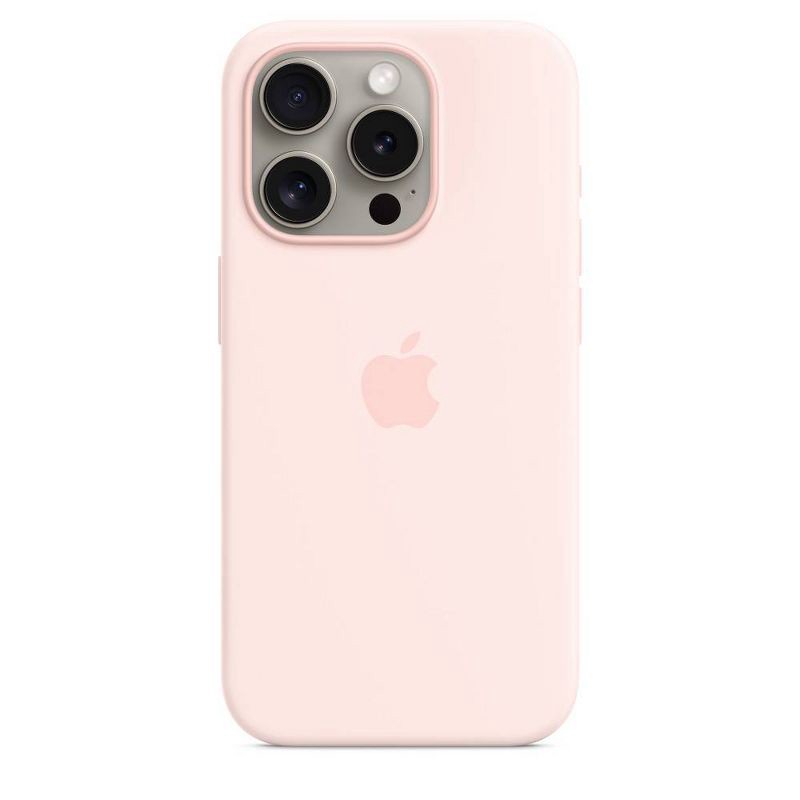 slide 1 of 6, Apple iPhone 15 Pro Silicone Case with MagSafe - Light Pink, 1 ct
