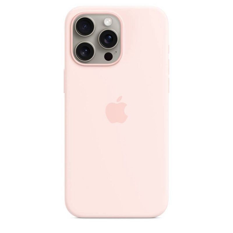 slide 1 of 4, Apple iPhone 15 Pro Max Silicone Case with MagSafe - Light Pink, 1 ct