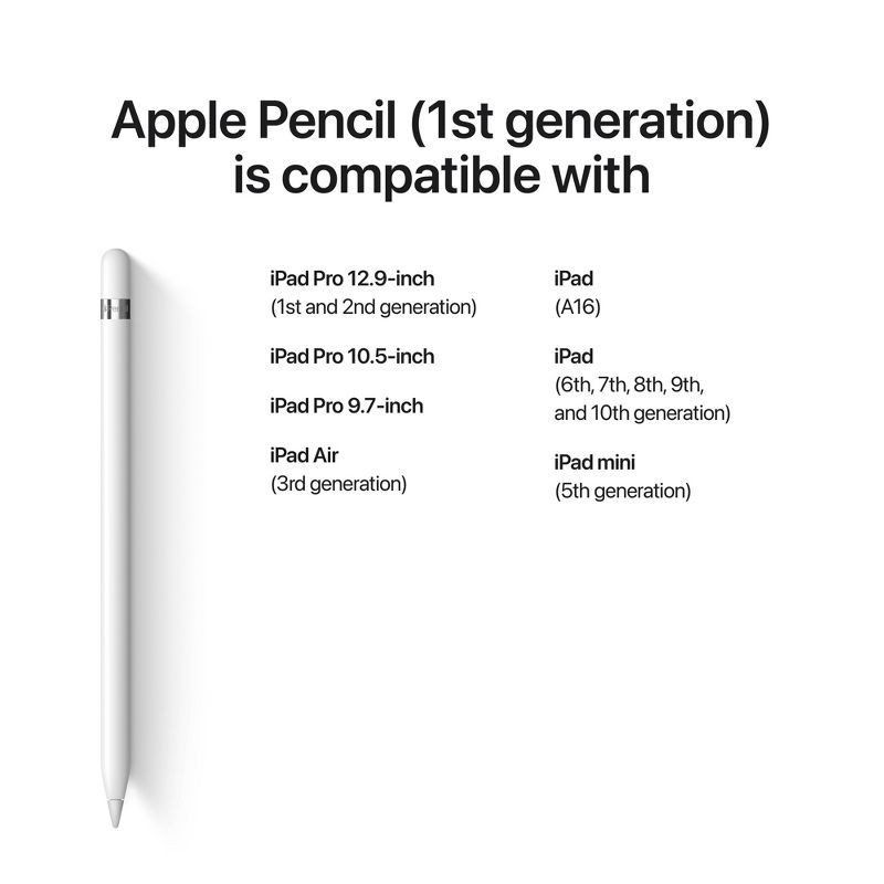 slide 3 of 3, Apple Pencil with USB-C Adapter (2022, 1st Generation), 1 ct