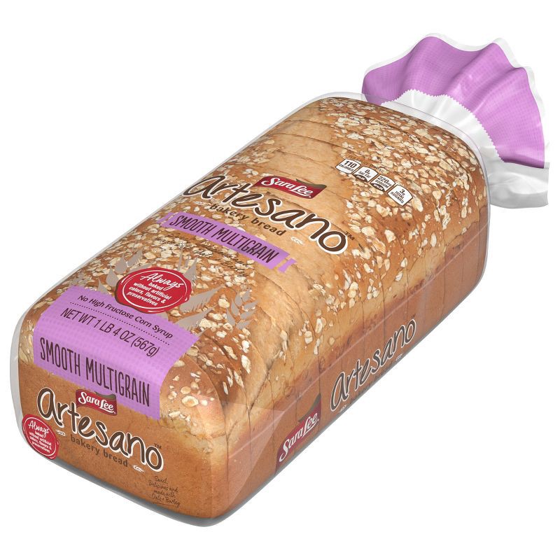 slide 4 of 9, Sara Lee Artesano Smooth Multigrain - 20oz, 20 oz