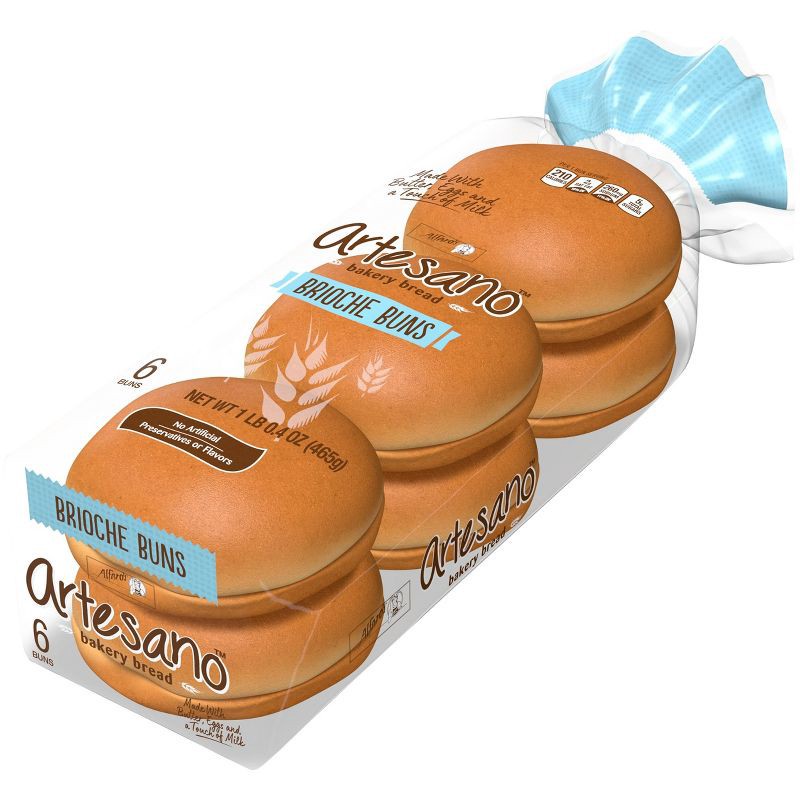 slide 2 of 10, Alfaro's Artesano Brioche Hamburger Buns -16oz, 16 oz