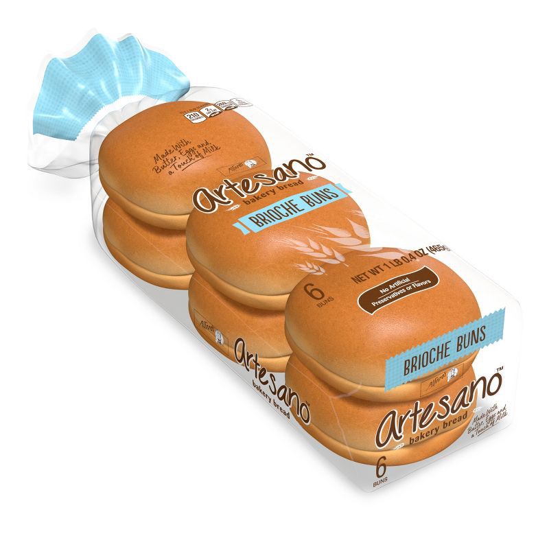slide 5 of 10, Alfaro's Artesano Brioche Hamburger Buns -16oz, 16 oz