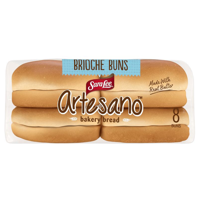slide 9 of 10, Sara Lee Artesano Brioche Hamburger Buns -16oz, 16 oz
