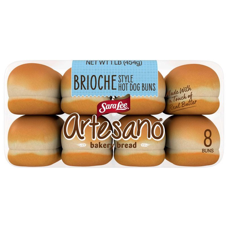 slide 5 of 9, Sara Lee Artesano Brioche Hot Dog Buns - 16oz, 16 oz