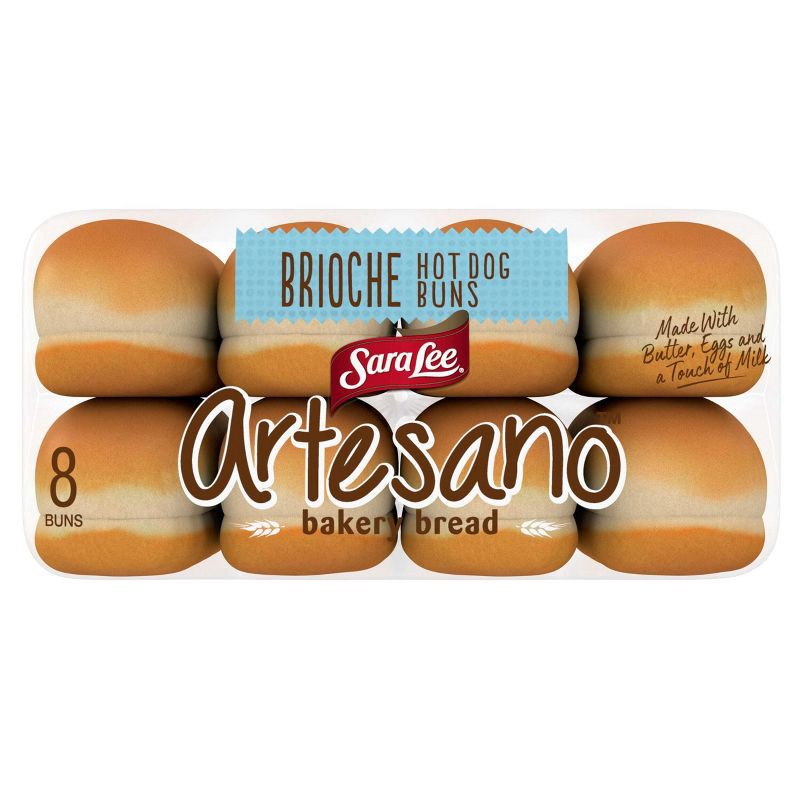slide 8 of 9, Sara Lee Artesano Brioche Hot Dog Buns - 16oz, 16 oz
