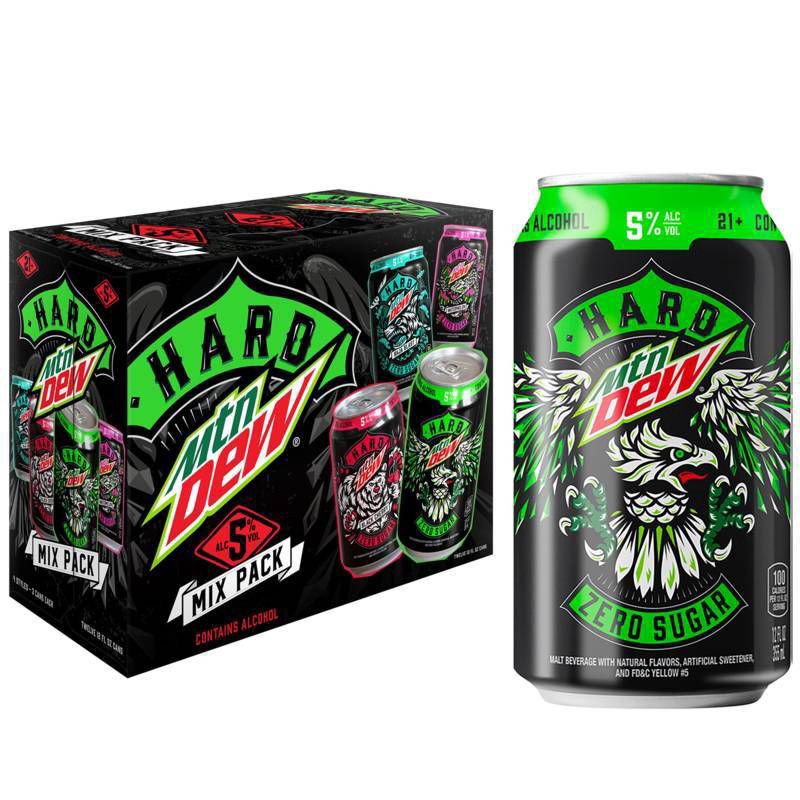 slide 1 of 1, Hard Mountain Dew Hard Mtn Dew Hard Zero Multipack - 12 fl oz/Cans, 12 fl oz