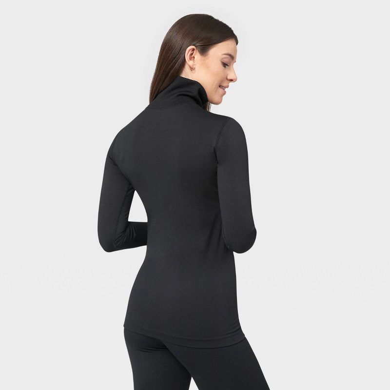 slide 3 of 4, Wander by Hottotties Women's Seamless Thermal Turtleneck Top - Black S, 1 ct