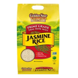 Golden Star Prime Grade Thai Hom Mali Jasmine Rice 20 lb