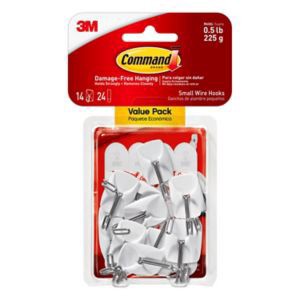 slide 1 of 1, 3M 3M Command Small Wire Hooks Value Pack, 1 ct