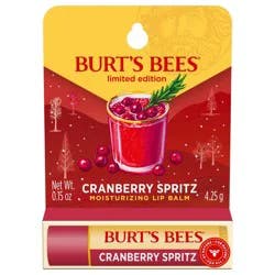 Burt's Bees Holiday Limited Edition Stocking Stuffer Moisturizing Lip Balm - Cranberry Spritz - 0.15oz
