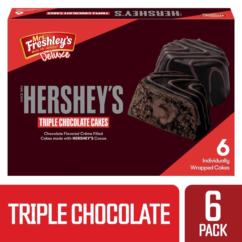slide 3 of 10, Mrs. Freshley's Deluxe Hershey's Triple Chocolate Cakes - 6ct, 6 ct