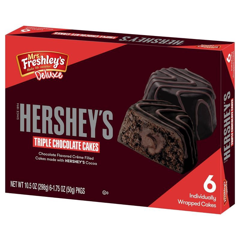 slide 5 of 10, Mrs. Freshley's Deluxe Hershey's Triple Chocolate Cakes - 6ct, 6 ct