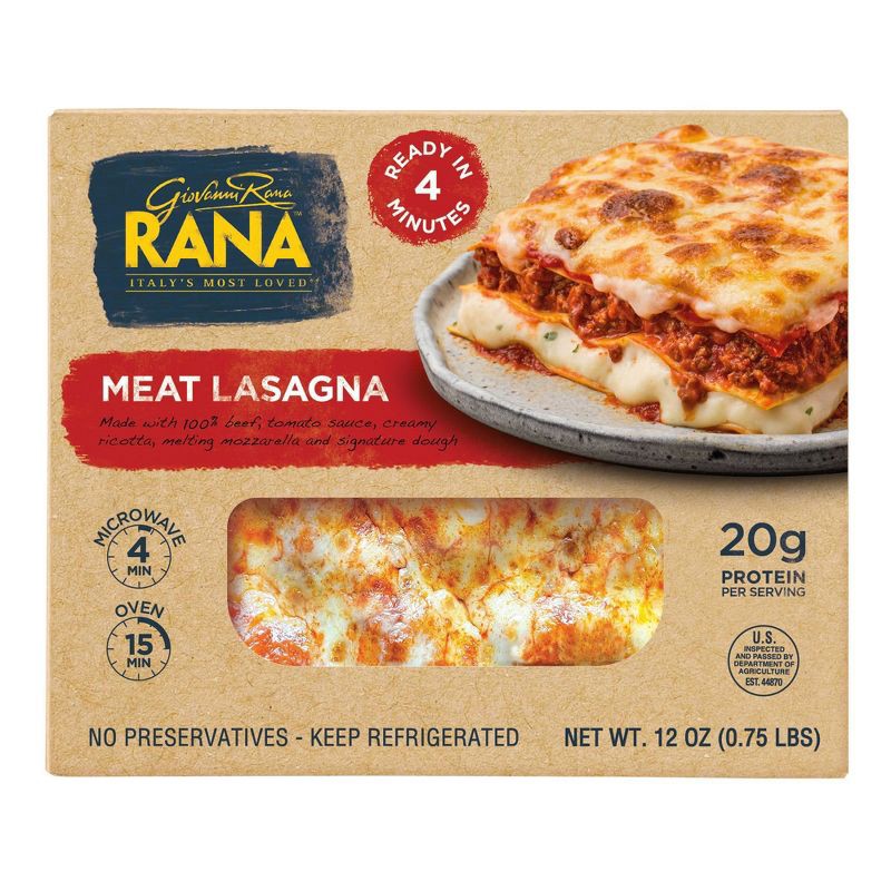 slide 1 of 8, Rana Single Serve Meat Lasagna - 12oz, 12 oz