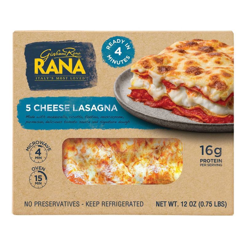 slide 1 of 7, Rana Single Serve Five Cheese Lasagna - 12oz, 12 oz