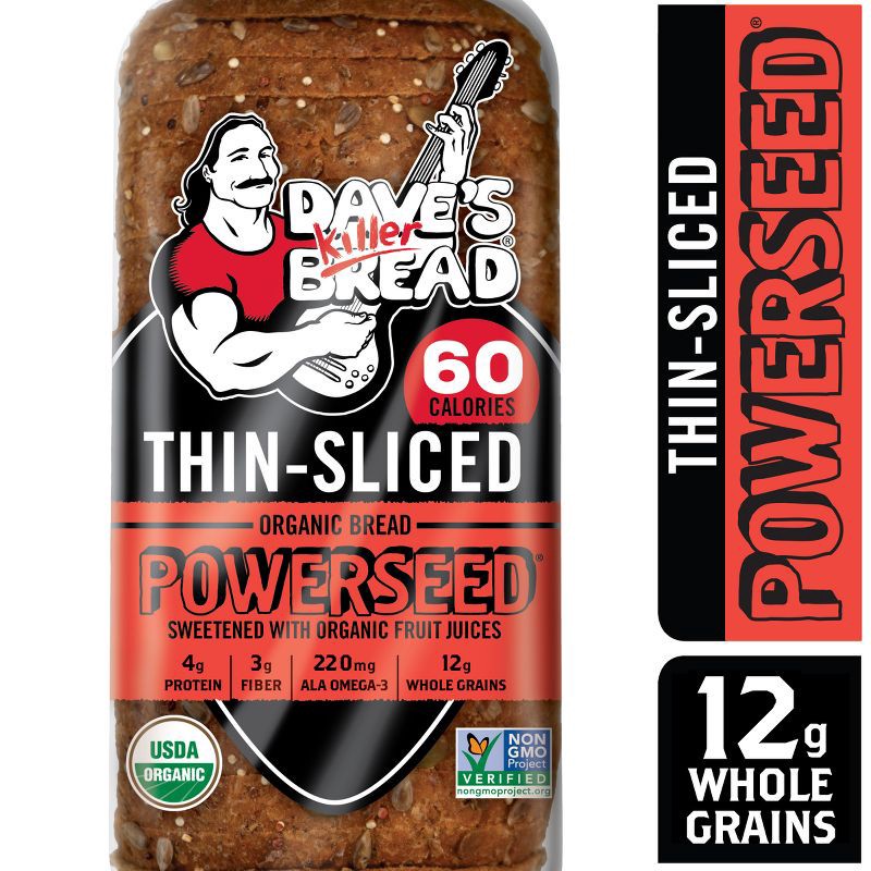 slide 9 of 16, Dave's Killer Bread Organic Powerseed Thin Sliced - 20.5oz, 20.5 oz