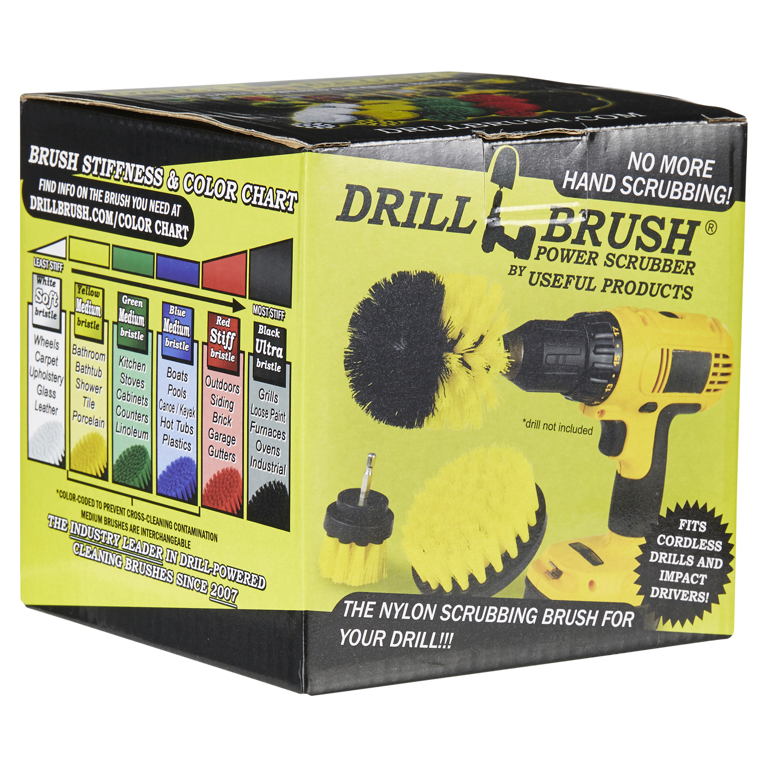 slide 4 of 5, Drill Brush Attachment - Bathroom Surfaces Tub, Shower, Tile and Grout All Purpose Power Scrubber Cleaning Kit Grout Drill Brush Set Drill Brushes by Drill Brush Power Scrubber by Useful Products, 1 ct