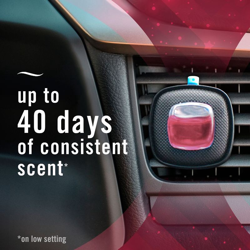 slide 6 of 10, Febreze Car Air Freshener Vent Clip - Cranberry Tart - 2ct/0.13 fl oz, 2 ct, 0.13 fl oz