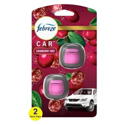 Febreze Car Air Freshener Vent Clip - Cranberry Tart - 2ct/0.13 fl oz