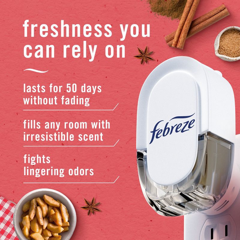 slide 3 of 15, Febreze Plug Dual Air Freshener Refill - Baked Cinnamon Apples - 0.87 fl oz/2ct, 2 ct; 0.87 fl oz