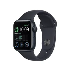 Apple Watch SE 2 GPS 44mm Midnight Aluminum Case with Midnight Sport Band (2022) - S/M