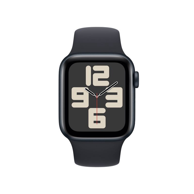 slide 2 of 6, Apple Watch SE GPS (2023, 2nd Generation) 40mm Midnight Aluminum Case with Midnight Sport Band - M/L, 1 ct